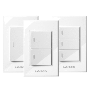 Lasco WiFi Mechanical Wall Switches  White Glossy