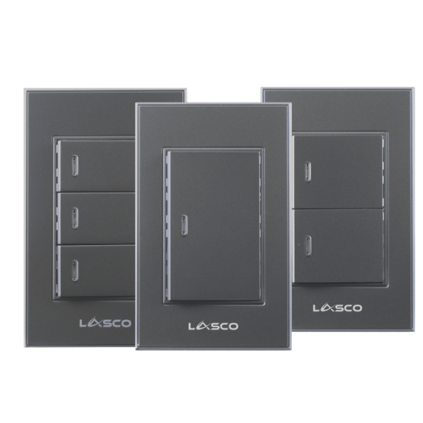 Lasco Wifi Mechanical Wall Switch Dark Grey Matte - Image 2