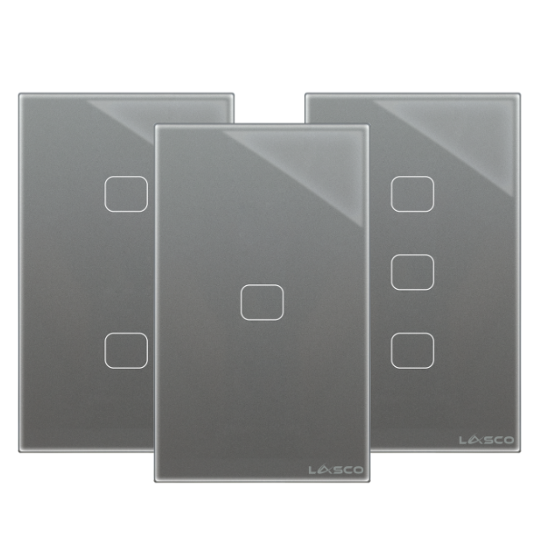 Lasco Wifi Glass Switch Frameless Flat Button 1/2/3 GANG (Black,White, Gray) - Image 3