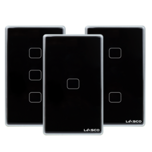 Lasco Wifi Glass Switch Framed Flat Button 1/2/3 GANG (Black,White, Gray)