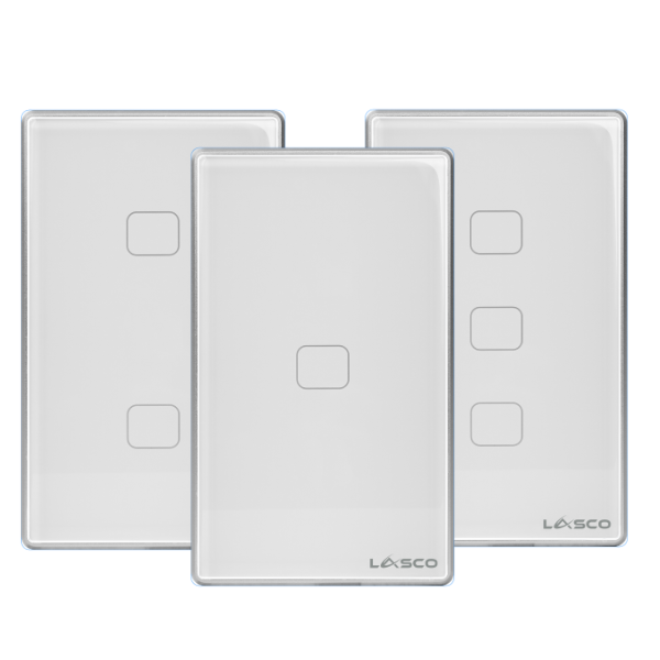 Lasco Wifi Glass Switch Framed Flat Button 1/2/3 GANG (Black,White, Gray) - Image 2