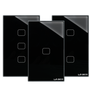 Lasco Wifi Glass Switch Frameless Flat Button 1/2/3 GANG (Black,White, Gray)